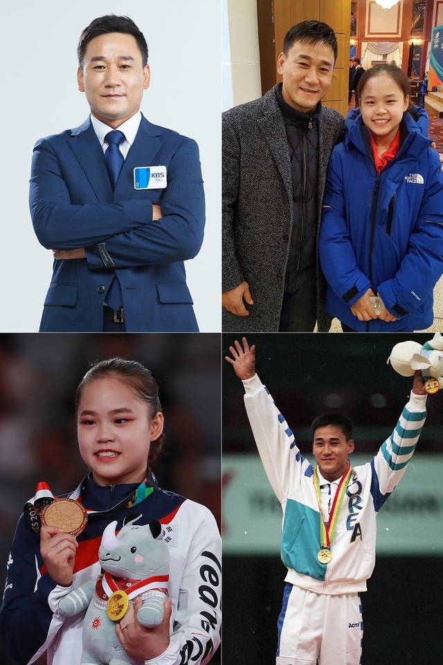 [서울=뉴시스]2020 도쿄올림픽 기계체조 여자 도마 결승에 나서는 여서정 선수와 여홍철 KBS 기계체조 해설 위원. (사진 = KBS) 2021.8.1. photo@newsis.com