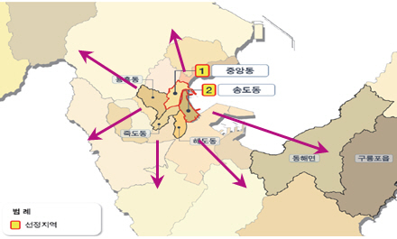 [포항=뉴시스] 강진구 기자 = 경북 포항시는 도시재생 뉴딜사업의 효율적이고 지속적인 추진을 위해 기초생활인프라 국가적 최저기준 개정과 국토부 가이드라인이 변경됨에 따라 ‘2030 포항시 도시재생 전략계획’을 변경 수립한다고 12일 밝혔다.사진은 포항시 도시재생 전략계획도.(사진=포항시 제공) 2021.08.12.photo@newsis.com *재판매 및 DB 금지