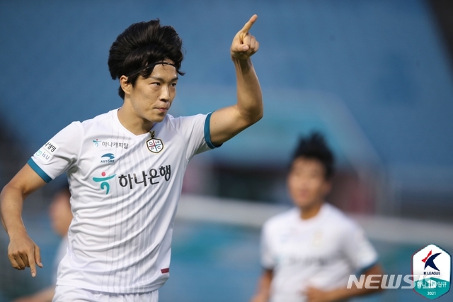 [서울=뉴시스] K리그2 대전 마사가 득점포를 가동했다. (사진=프로축구연맹 제공)