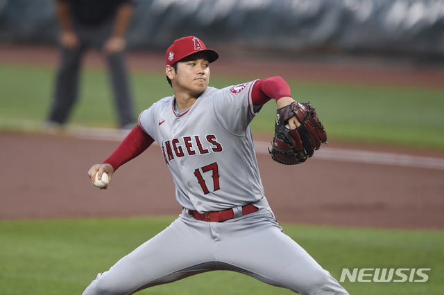 [볼티모어=AP/뉴시스] LA 에인절스 오타니 쇼헤이. 2021.08.26.