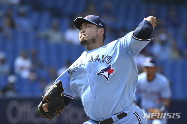 [토론토=AP/뉴시스] 류현진