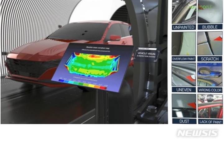  [서울=뉴시스]라온피플의 완성차 외관 AI(인공지능) 외관검사