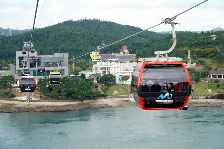 [해남=뉴시스] 울돌목 해상케이블카. *재판매 및 DB 금지