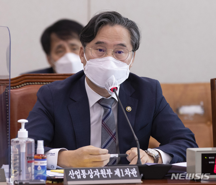 [서울=뉴시스] 최동준 기자 = 박진규 산업통상자원부 차관. (공동취재사진) 2021.09.09. photo@newsis.com