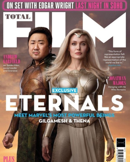 [서울=뉴시스] 영국 영화 잡지 ‘토털 필름’ 커버 사진 속 마동석과 안젤리나 졸리. 인스타그램 캡처 photo@newsis.com *재판매 및 DB 금지