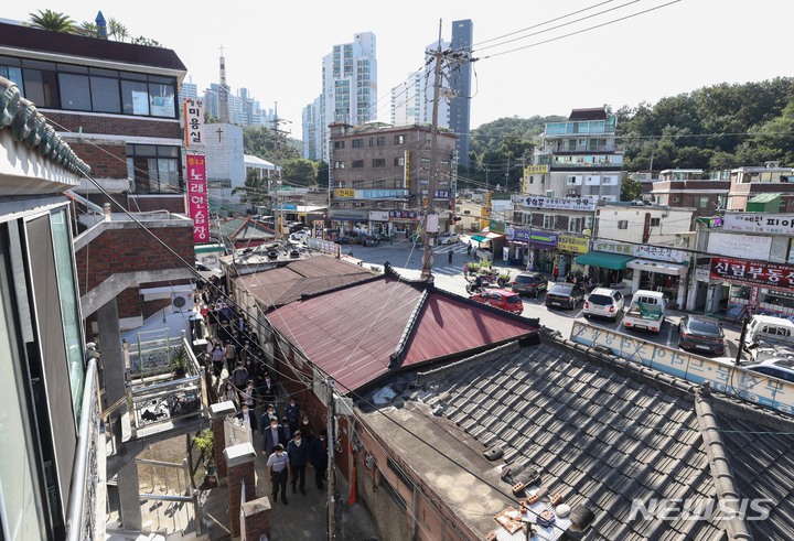 [서울=뉴시스] 추상철 기자 = 서울 관악구 신림1재정비촉진구역. (공동취재사진) 2021.09.14. photo@newsis.com