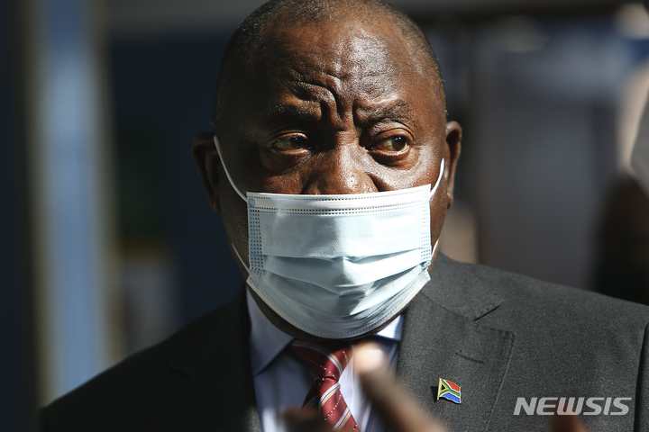 [AP/뉴시스]시릴 라마포사 남아프리카공화국 대통령. 2021.10.01.photo@newsis.com