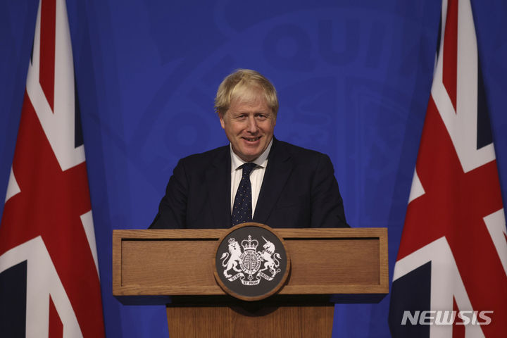 [런던=AP/뉴시스]보리스 존슨 영국 총리. 2021.9.14.