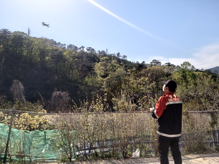 산림 드론감시단을 투입, 단속하고 있다. *재판매 및 DB 금지