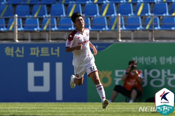 [서울=뉴시스] K리그 부천FC 박창준 결승골. (사진=프로축구연맹 제공)