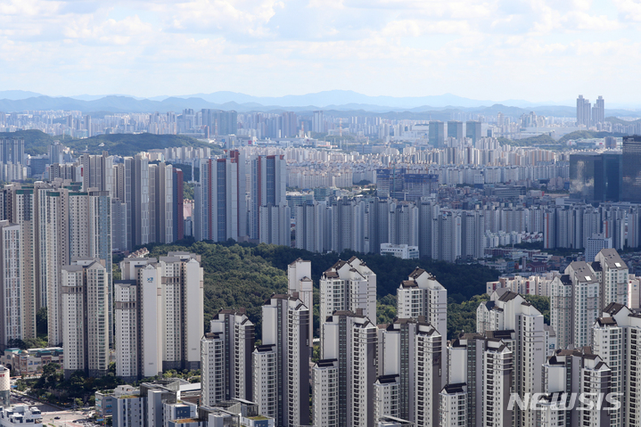 경기 수원시 일대 아파트 단지. 뉴시스 자료사진.