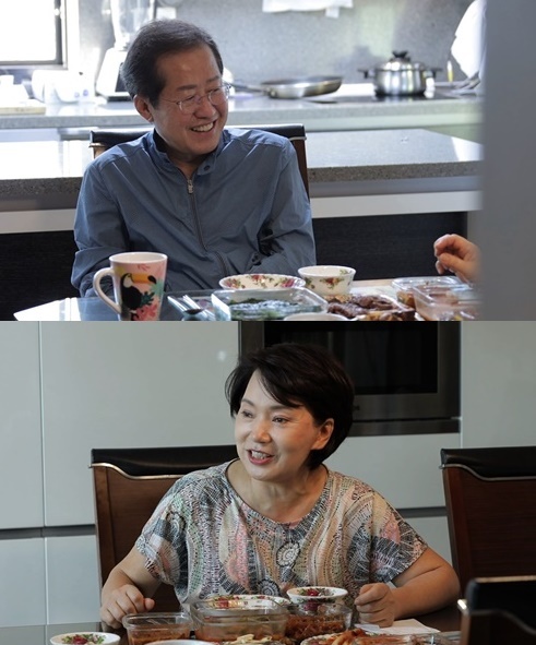 TV조선 '와이프 카드 쓰는 남자( 와카남)'에 출연한 홍준표 의원과 아내 이순삼씨의 모습.&nbsp; *재판매 및 DB 금지