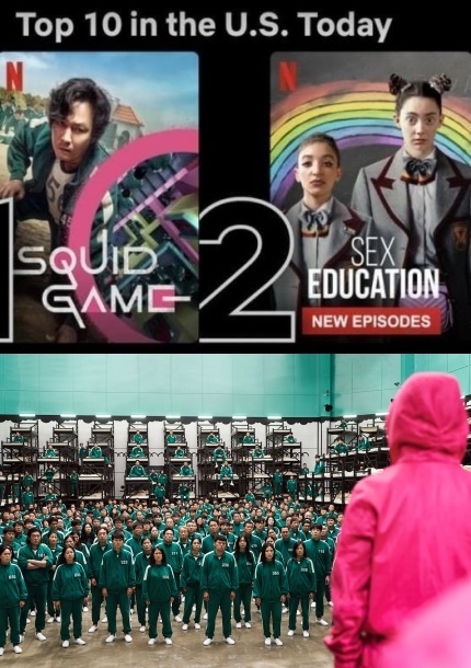 [서울=뉴시스]'오징어게임' 미국 1위(사진=넷플릭스 캡처)2021.09.22 photo@newsis.com *재판매 및 DB 금지