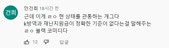 [서울=뉴시스]'위켄드 업데이트' 연출 의도에 대한 한 누리꾼의 댓글. 주현영 연기 호평에 대한 댓글 속 겨우 하나 찾아낼 수 있었다.(사진=유튜브 캡처)2021.09.22 photo@newsis.com *재판매 및 DB 금지