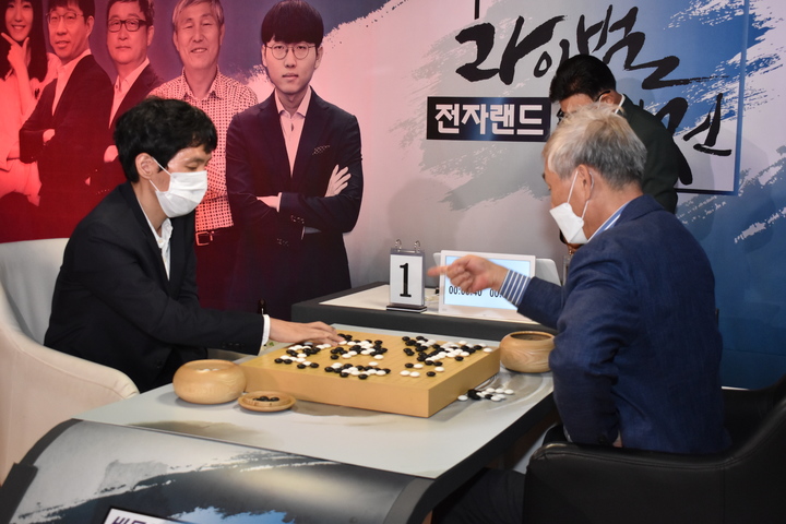 '사제대결' 이창호 9단(왼쪽) 조훈현 9단. (제공=한국기원) *재판매 및 DB 금지