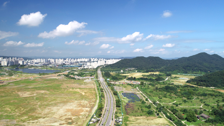 [뉴시스=세종]하늘에서 내려다 본 국회 세종의사당 예정지 전경. 2021.09.23.(사진=세종시 제공) *재판매 및 DB 금지