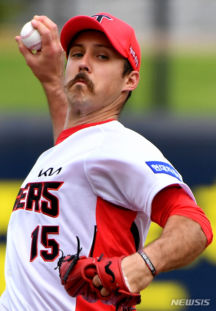 2021년 KIA 타이거즈에서 뛸 당시 다니엘 멩덴. 2021.09.26. (사진 = 뉴시스 DB)