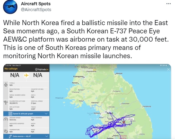 [서울=뉴시스] 에어크래프트스폿 포착한 피스아이. 2021.09.28. (사진=에어크래프트스폿 트위터 계정 캡처) *재판매 및 DB 금지