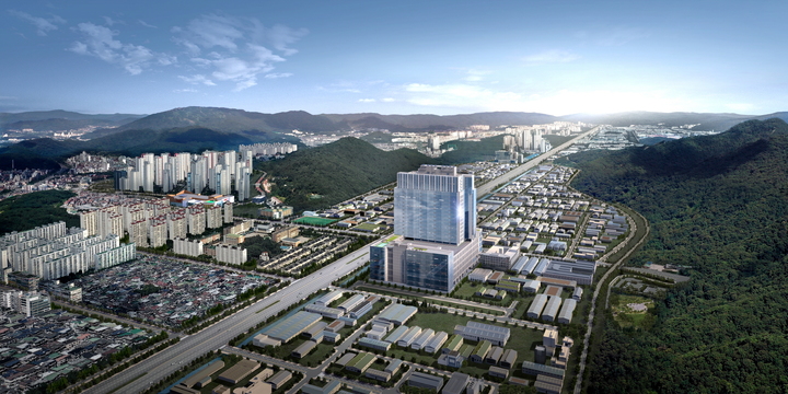 [창원=뉴시스] 강경국 기자 = 창원국가산단 '신화 더 플렉스시티'. (사진=에이블미디어플러스 제공). 2021.09.29. photo@newsis.com *재판매 및 DB 금지