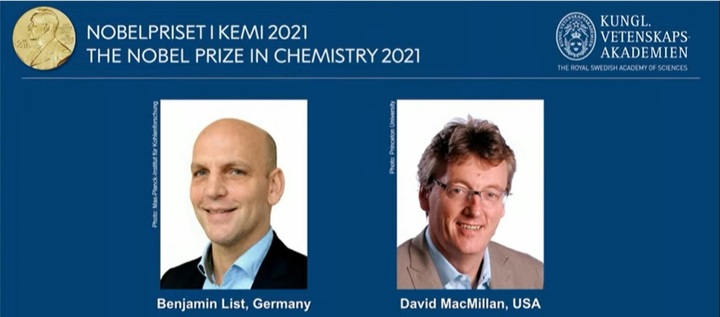 [서울=뉴시스]2021년도 노벨 화학상 수상자. (출처: 노벨위원회 발표화면 캡처) 2021.10.6. *재판매 및 DB 금지