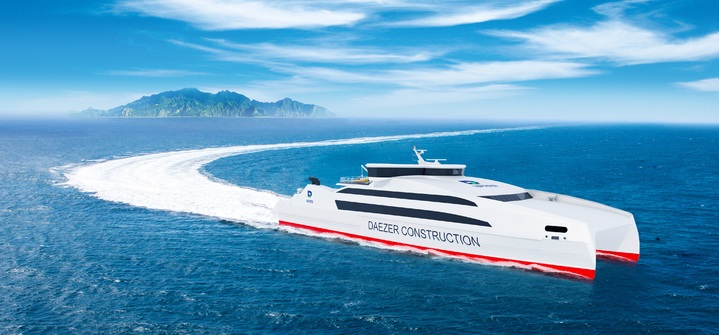 [울릉=뉴시스] 강진구 기자 = 경북 울릉군(군수 김병수)은 최첨단 2500t급 초쾌속 여객선이 오는 2023년 하반기부터 울릉(도동항)~포항(구항) 항로에 신규 취항한다고 12일 밝혔다.사진은 신규 취항 예정 여객선.(사진=울릉군 제공) 2021.10.12.photo@newsis.com *재판매 및 DB 금지