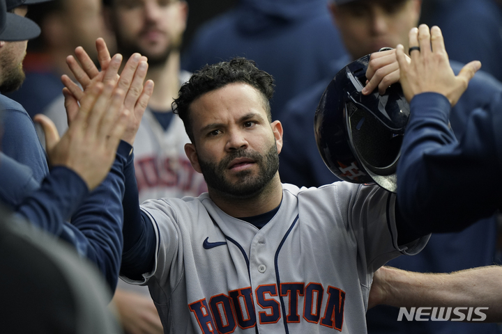 [시카고=AP/뉴시스] 휴스턴 애스트로스의 호세 알투베.