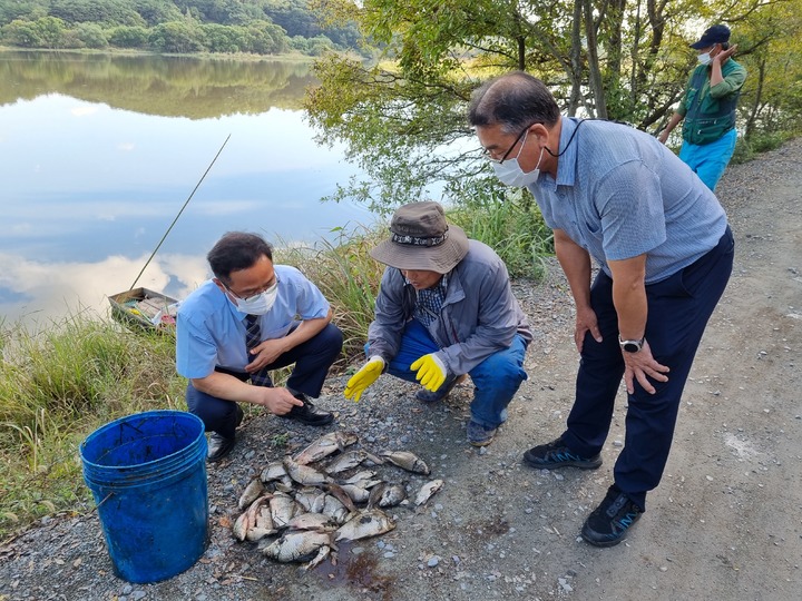 이호중 낙동강유역환경청장이 우포늪 물고기 폐사 현장을 찾았다. 뉴시스DB *재판매 및 DB 금지