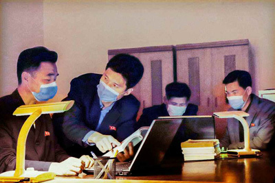 [서울=뉴시스] 김책공업종합대학에서. 2021.10.19. (사진=노동신문 캡처) *재판매 및 DB 금지