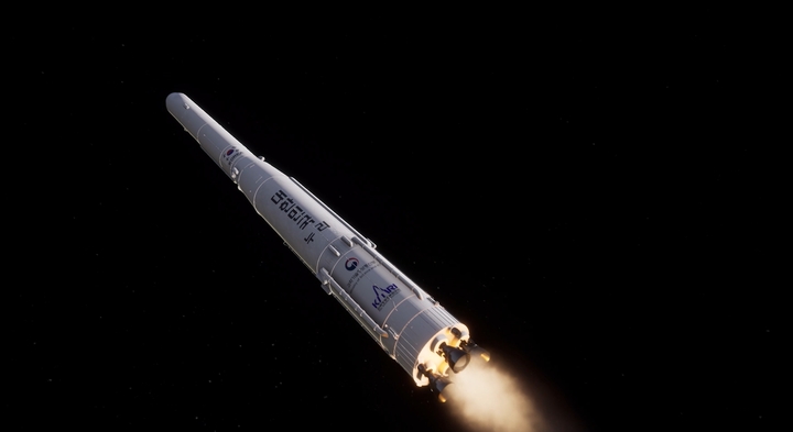 ▲우주에 발사된 누리호 예상 조감도