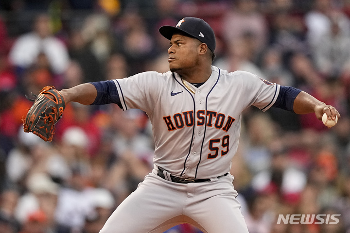[보스턴=AP/뉴시스] 휴스턴 애스트로스의 선발 투수 프램버 발데스.