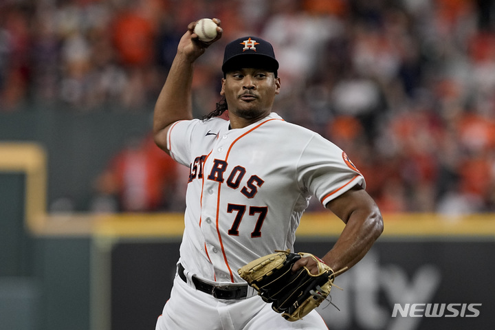 [휴스턴=AP/뉴시스] 메이저리그(MLB) 휴스턴 애스트로스의 루이스 가릐아. 2021.10.23