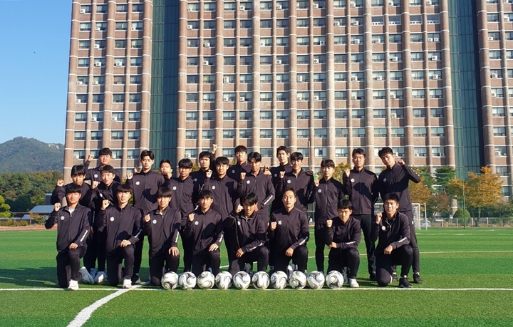 [광주=뉴시스] 광주대학교 축구부. (사진 제공 = 광주대학교) *재판매 및 DB 금지