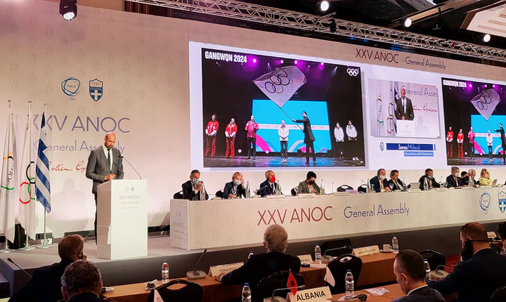 [서울=뉴시스] 추상철 기자 = 대한체육회는 지난 24일부터 25일까지 그리스 크레타섬에서 진행된 제25차 ANOC총회에서 2022년 제26차 ANOC총회 유치에 성공했다고 25일 밝혔다. (사진= 대한체육회 제공) 2021.10.25. photo@newsis.com *재판매 및 DB 금지