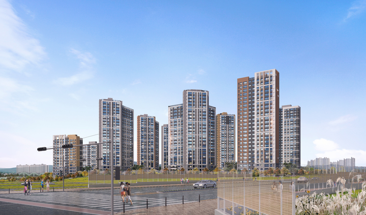 [진주=뉴시스] 신진주역세권 우미린 투시도. *재판매 및 DB 금지