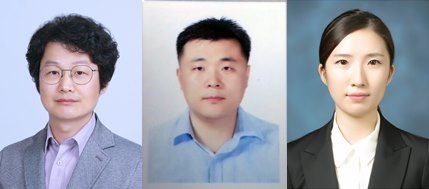고재필(왼쪽부터), 손영규 교수와 윤진영 주무관. (사진=금오공대 제공) *재판매 및 DB 금지