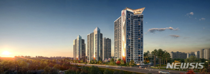 [서울=뉴시스] 충남 아산 용화주공1단지 재건축 조감도. 