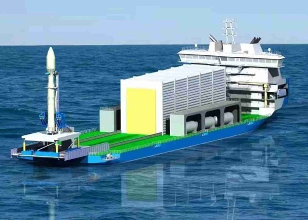 중국 해상 위성발사선 상상도. 인터넷 사진 캡처. 2021.10.31