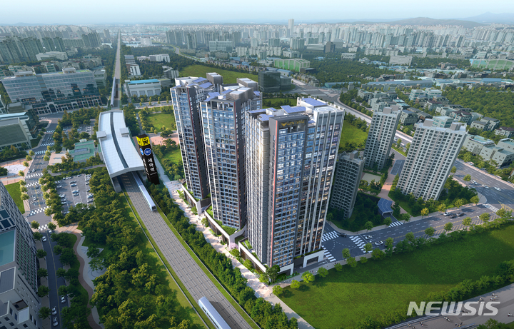 [서울=뉴시스] 세마역 롯데캐슬 트라움 조감도. 
