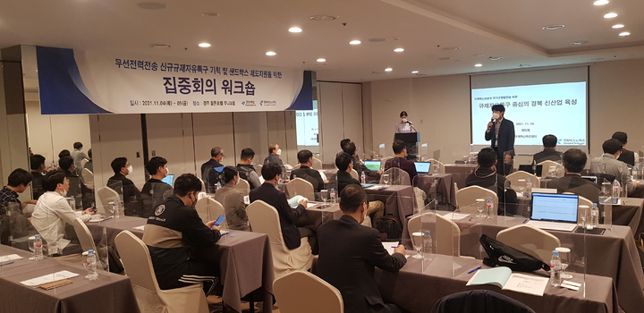 [안동=뉴시스] 4일 경주에서 예비 규제자유특구 민관연 집중회의가 열리고 있다. (사진=경북도 제공) 2021.11.04 *재판매 및 DB 금지