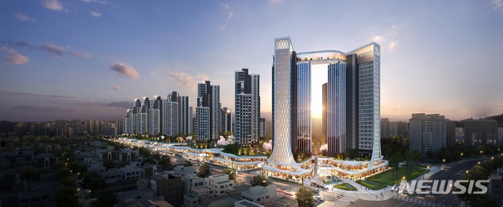 [서울=뉴시스] 대구 동구43구역 투시도. (이미지=대우건설 제공)