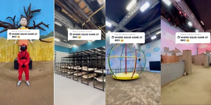 유튜버 '미스터 비스트'가 제작한 '오징어게임' 세트장.