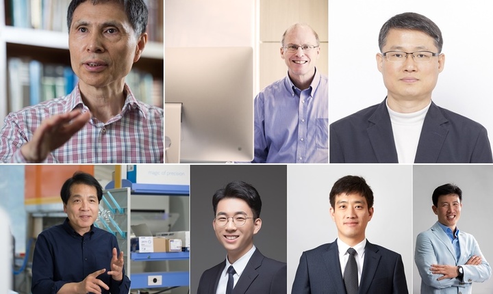 [울산=뉴시스] 구미현 기자 = '세계 상위 1% 연구자'로 선정된 UNIST 연구진. 김광수, 로드니루오프, 백종범, 조재필, 조승우, 이현욱, 석상일 교수(위에서 부터 시계방향) 2021.11.16. (사진=UNIST 제공) photo@newsis.com *재판매 및 DB 금지