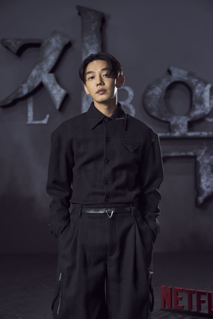 [서울=뉴시스] 배우 유아인이 16일 열린 넷플릭스 드라마 시리즈 '지옥' 제작발표회에 참석했다. *재판매 및 DB 금지