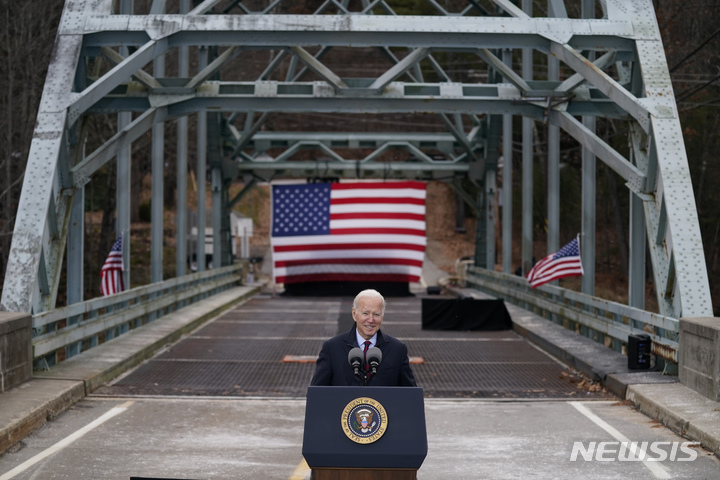 [우드스톡=AP/뉴시스] 조 바이든 미국 대통령. 2021.11.17. <사진은 기사와 직접적 관련 없음.>