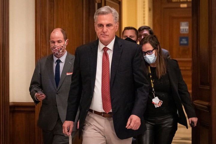 [워싱턴=AP/뉴시스] 케빈 매카시 하원 공화당 원내대표 2021.11.19 *재판매 및 DB 금지