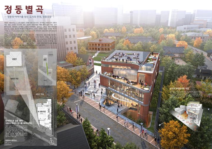 [서울=뉴시스]문화체육관광부는 국립정동극장 재건축 사업의 설계 공모 당선작으로 ㈜엄앤드이 종합건축사사무소의 '정동별곡'을 선정했다고 23일 밝혔다. (사진 = 문체부) photo@newsis.com