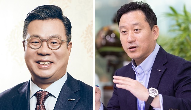 정일문 한국투자증권 사장(왼쪽)과 김성환 한국투자증권 개인고객그룹장. *재판매 및 DB 금지