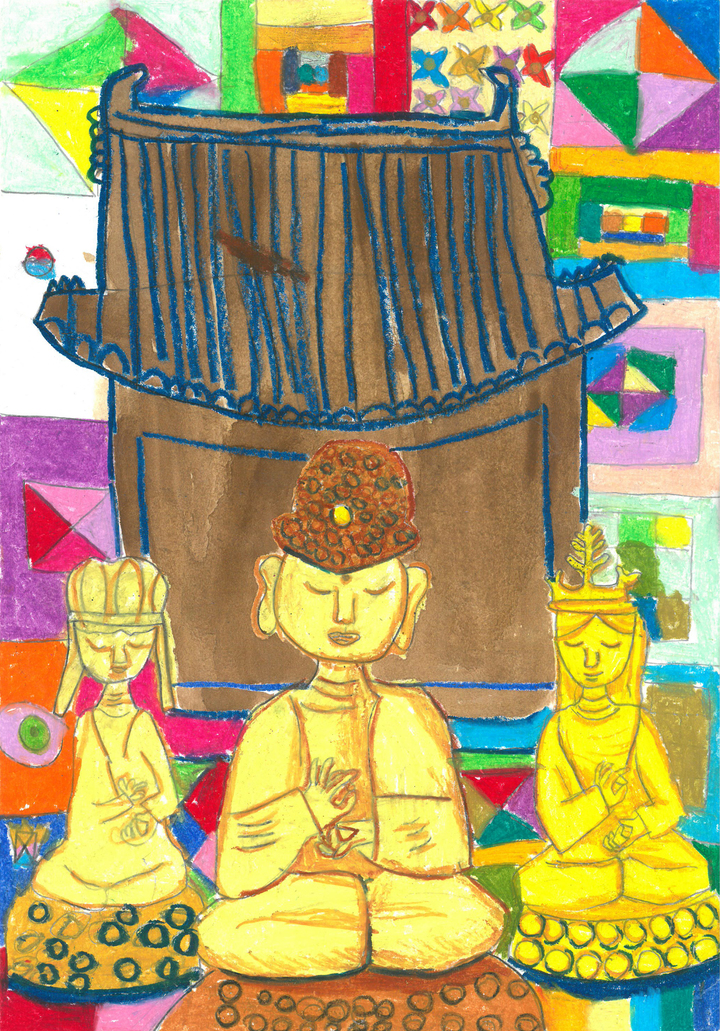 [광주=뉴시스] 국립광주박물관은 27일부터 내년 3월1일까지 전시관 2층 다목적실에서 '제33회 어린이 문화재 그림전'을 개최한다고 25일 밝혔다. 어린이 문화재 그리기 대회 대상 작품. (사진=국립광주박물관 제공). photo@newsis.com *재판매 및 DB 금지