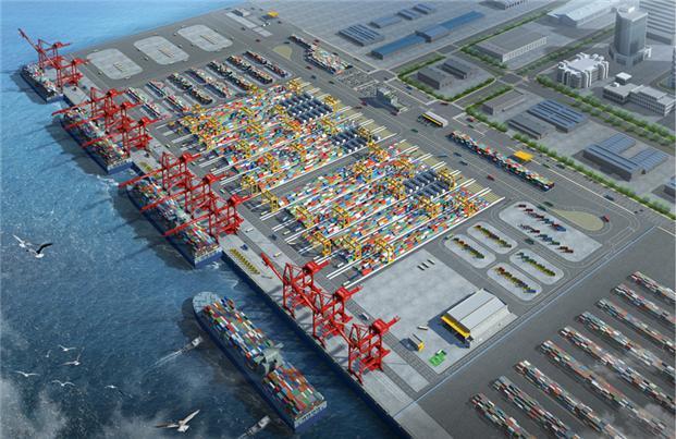 광양항 항만자동화 테스트베드 사업 조감도. (사진=해양수산부 제공) *재판매 및 DB 금지