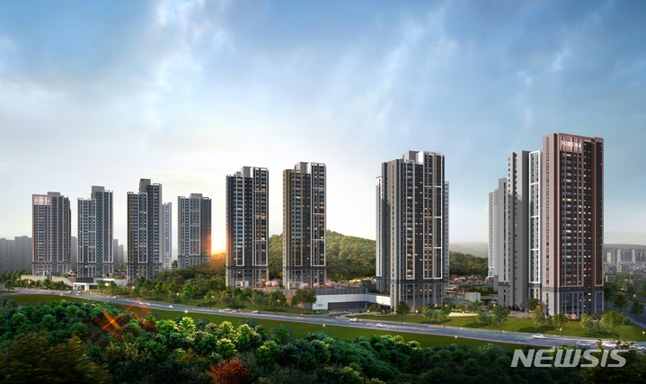 [서울=뉴시스] 한화 포레나 천안노태 투시도. (사진=한화건설 제공)